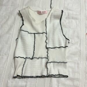 black and white tank top